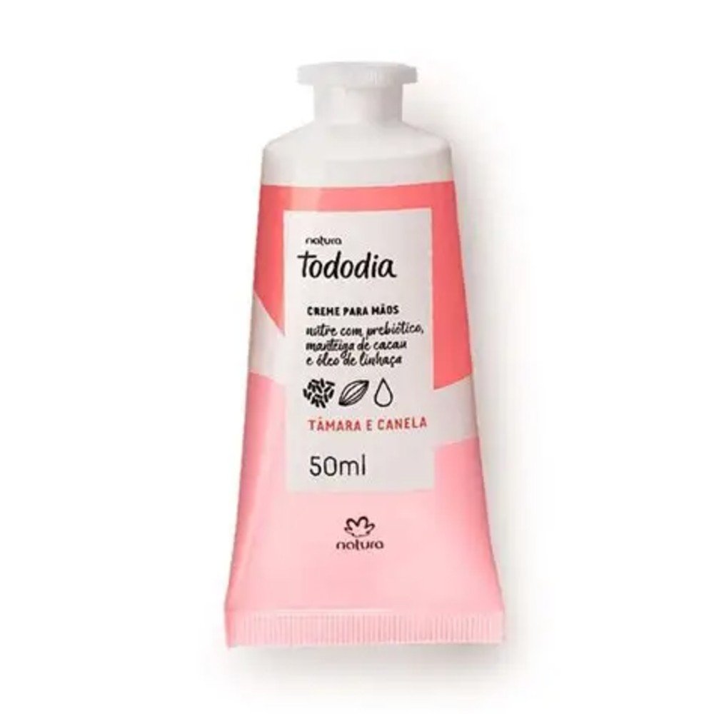 Creme Nutritivo para as mãos Tododia Noz Peca e Cacau Natura possui FPS 20