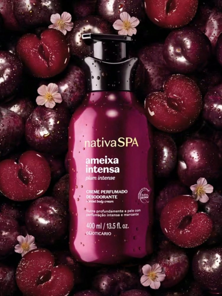 Creme Perfumado Hidratante Corporal Nativa Spa Ameixa Intensa 400ml